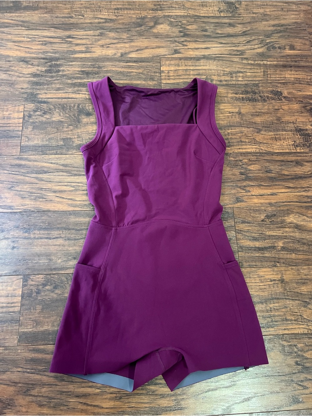 SHEIN Sleeveless Romper in Plum